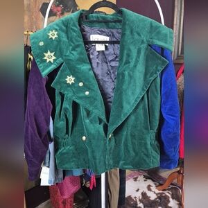 Green Velvet Women's Jacket